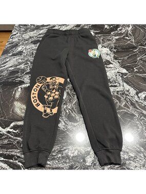 NBA Ultra Game Boston Celtics Sweatpants Black Gold Logo Joggers Size Small